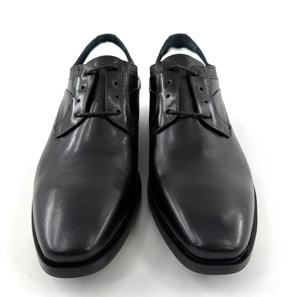 Johnston & Murphy Gibbons Plain Toe Dress Shoes Black Full Grain Size 13M